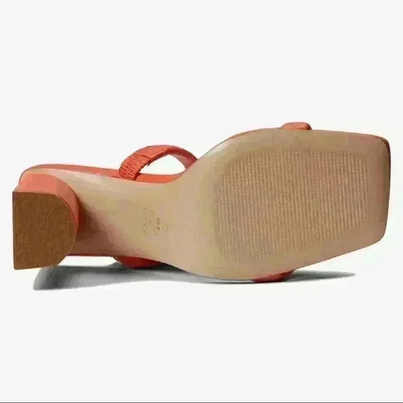 NWT SCHUTZ Ully Nappa Leather Double Straps Heeled Sandal - Picture 15 of 16